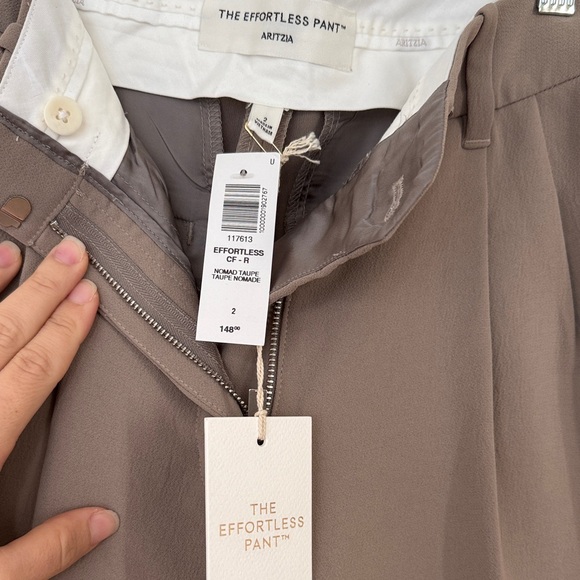 Aritzia Taupe Effortless Pants - Picture 4 of 5